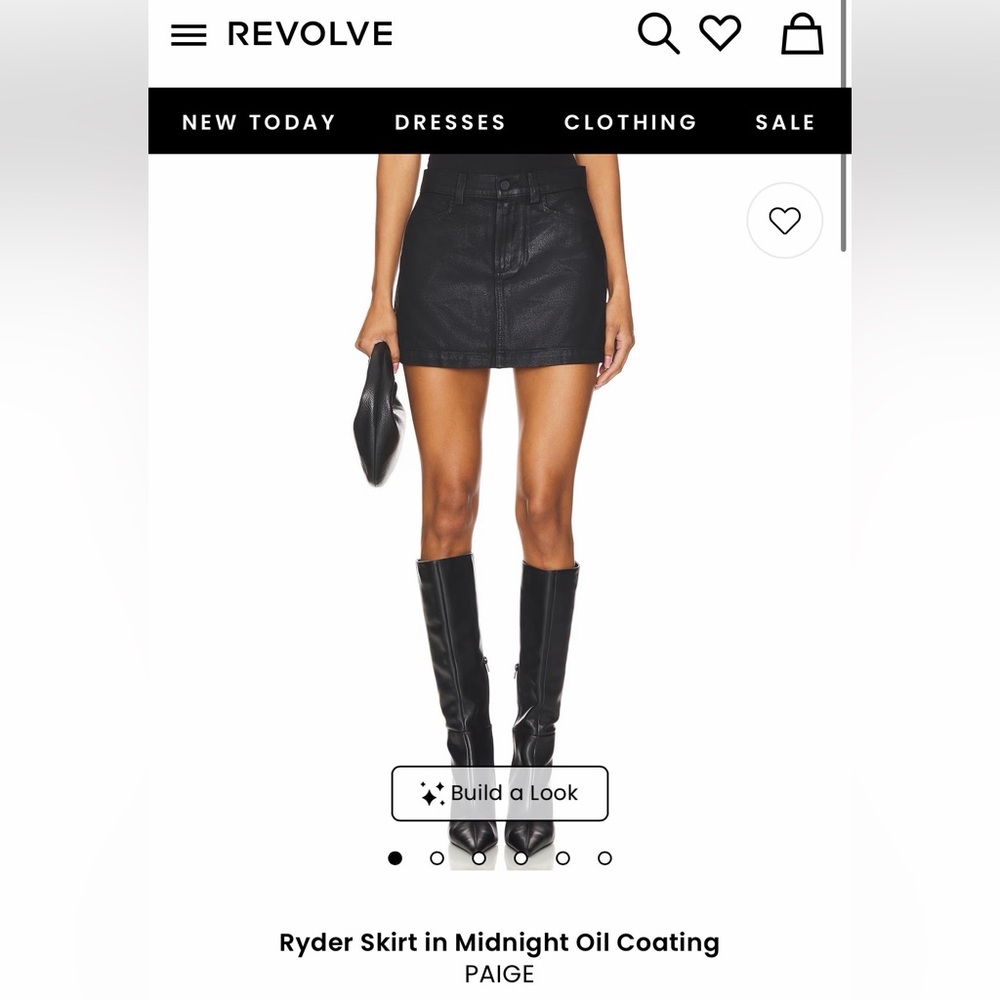 Paige Ryder Faux Leather Mini Skirt - New with tags